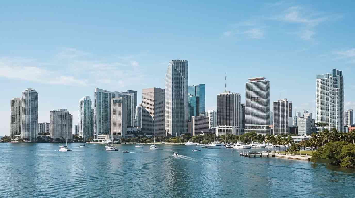 Miami Brickell skyline daytime